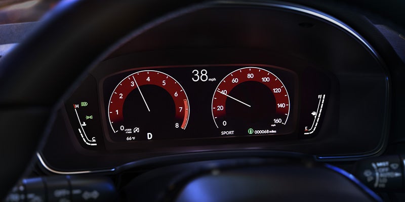 Interior view of speedometer