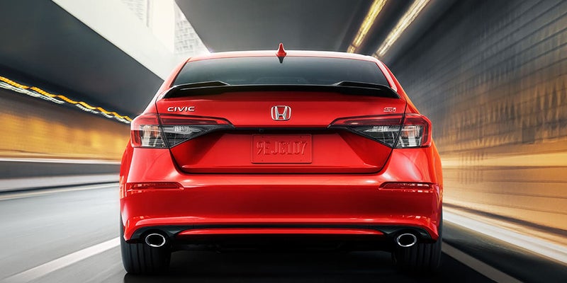 Rear view of a 2024 Honda Civic Si