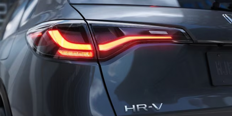 Grey 2026 Honda HR-V in it's back profile