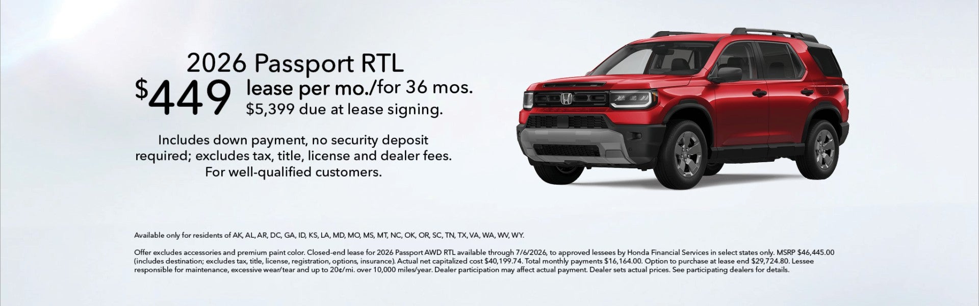 Passport Lease